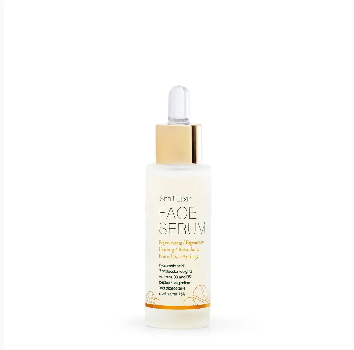 Siero viso alla Bava di Lumaca anti-age botox Snail Elixir FACE SERUM 30ML Oro Verde