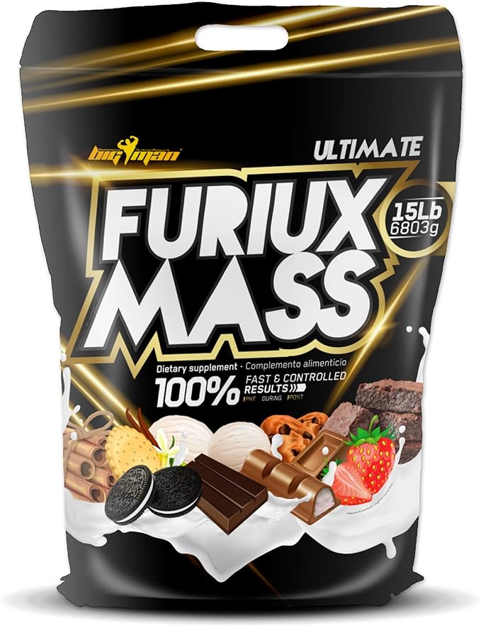 BigMan | Furiux Mass 6,8Kg (15lb) | Ganador de Peso | Sube de Volumen Rapidamente | Amilopectina | Dextrosa