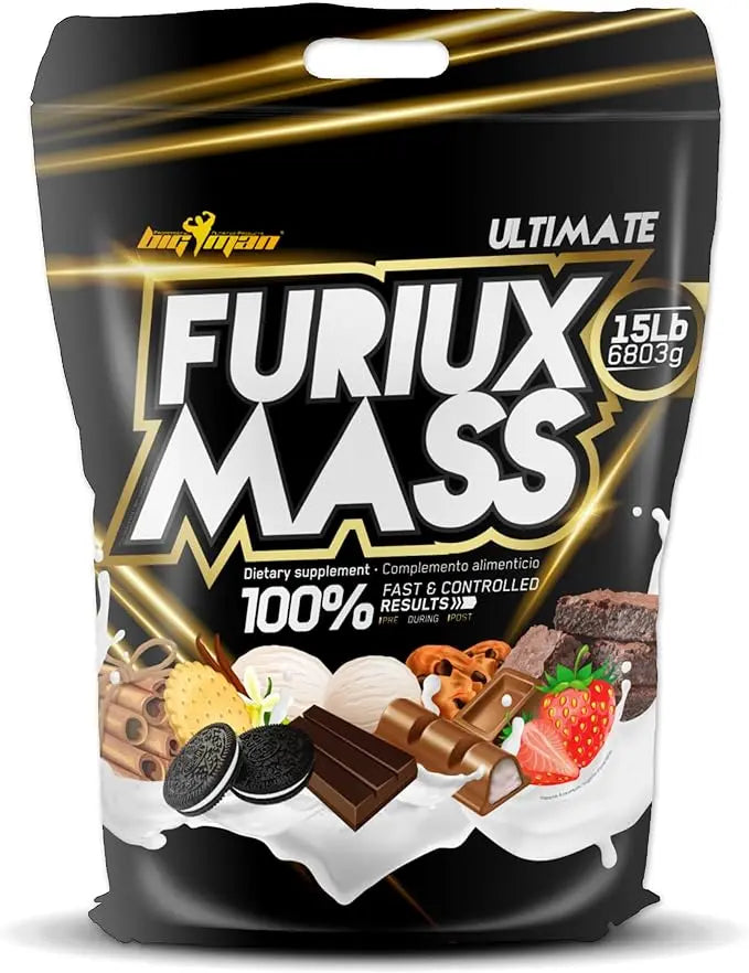 BigMan | Furiux Mass 6.8Kg (15lb) | Weight Gainer | Bulk Up Fast | Amylopectin | Dextrose BIGMAN