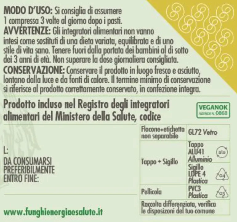 Hericium Plus - Mushroom Energy and Nature Wellfit Store Integratori
