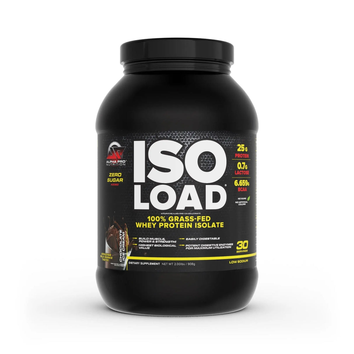 ISOLOAD® 908g - AISLADO DE SUERO PURO | Alpha Pro Nutrición Alpha Pro Nutrition