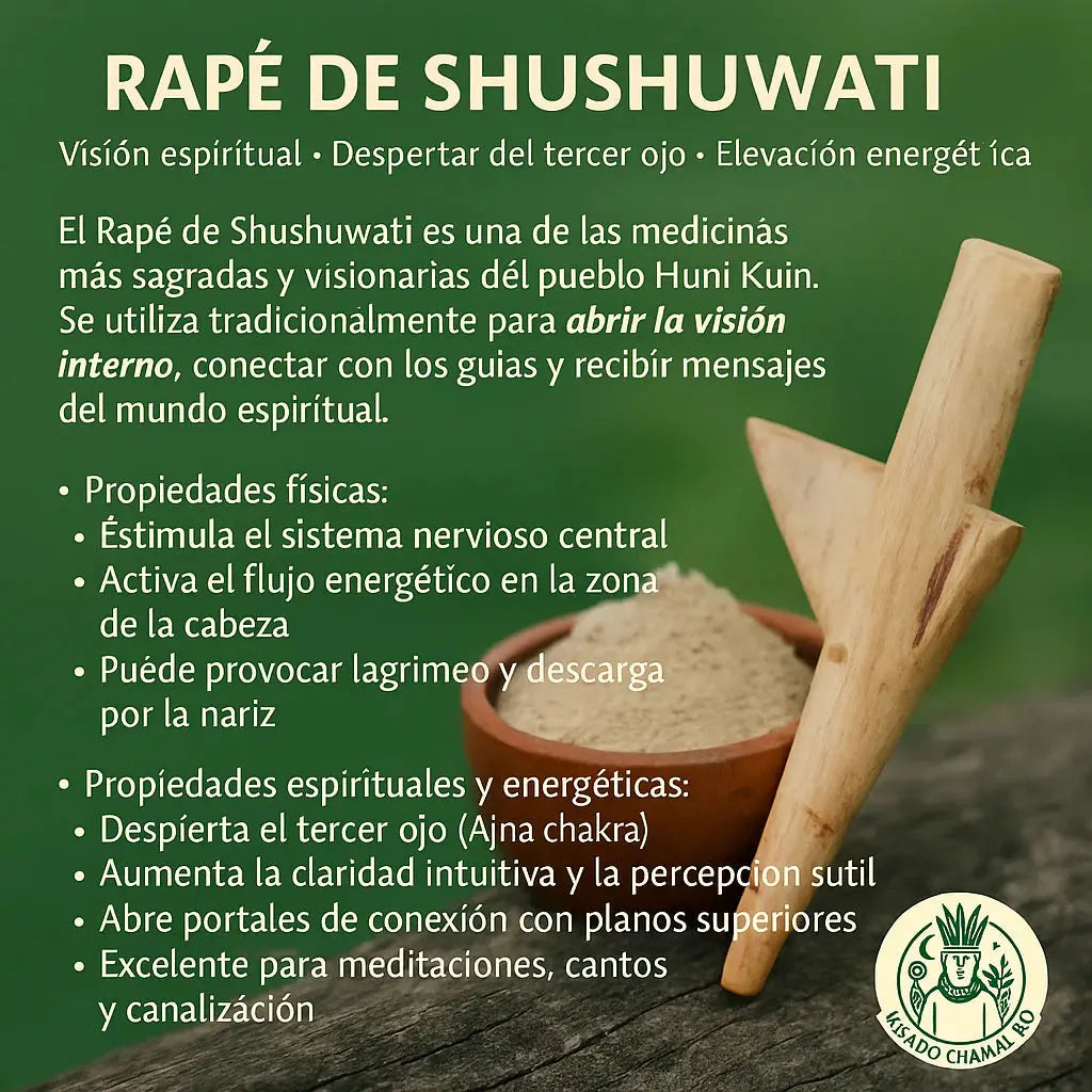 Polvo de Rapé 15gr Shushuwati (origen indígena Huni Kuin) Mundo Chamanico
