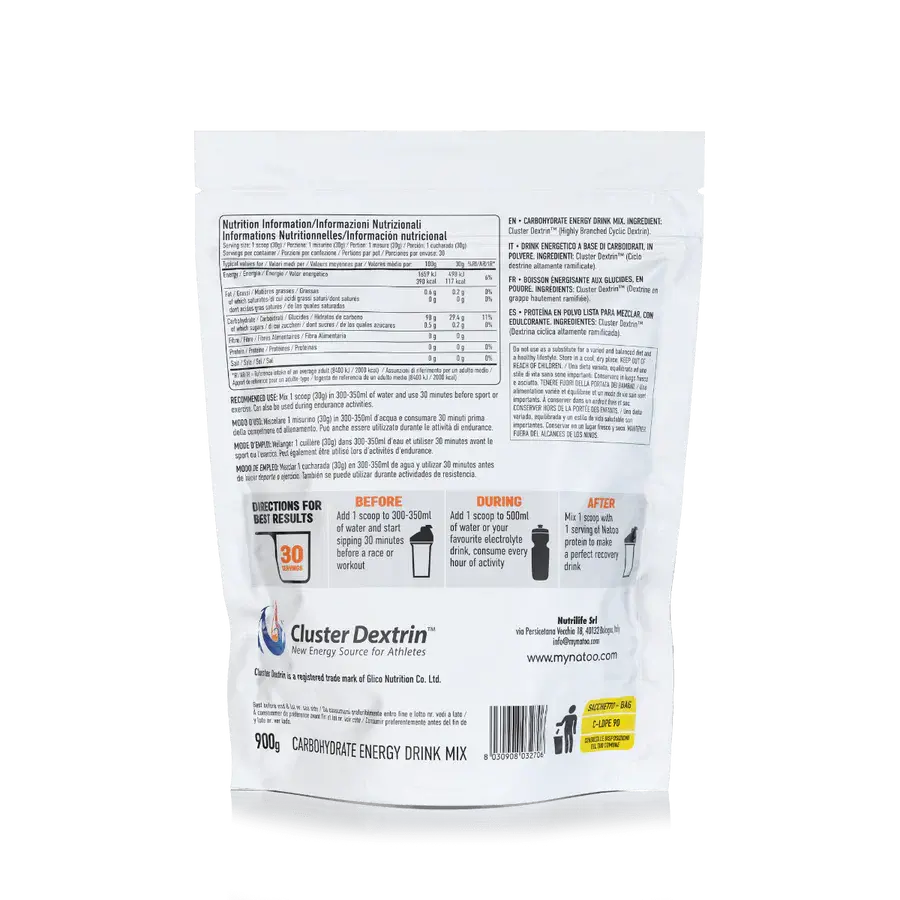 Nätoo Cluster Dextrin™ Performance 900 gr | Ciclo destrine Natoo