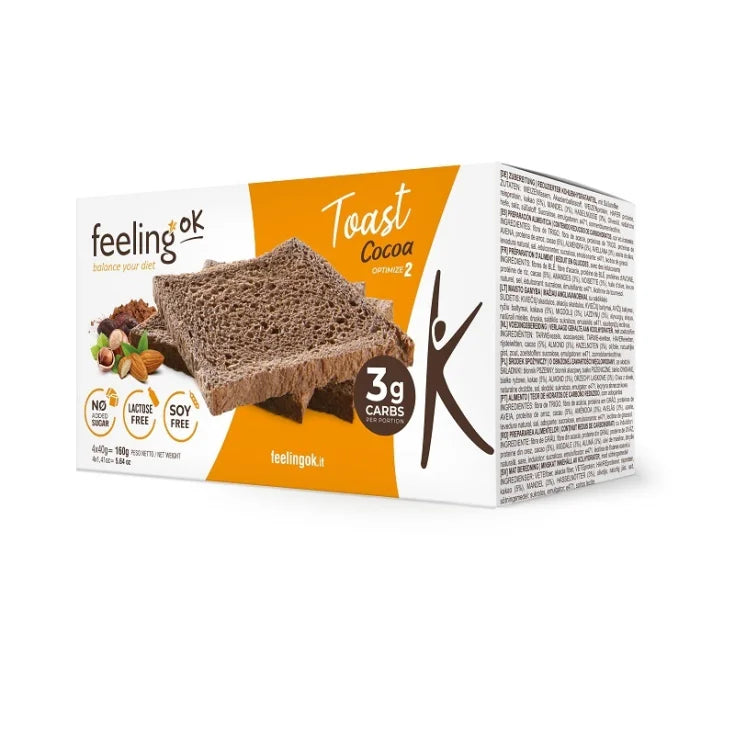 TOAST OPTIMAZE CACAO - SCATOLA DA 160 G - FEELING OK