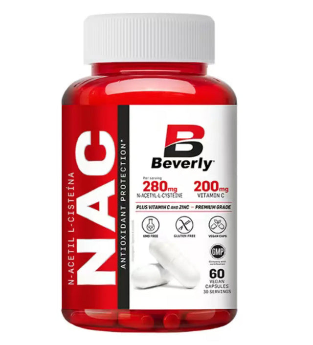 NAC N-Acetil L-Cisteína con Vitamina C 60 Vcaps Beverly Nutrition