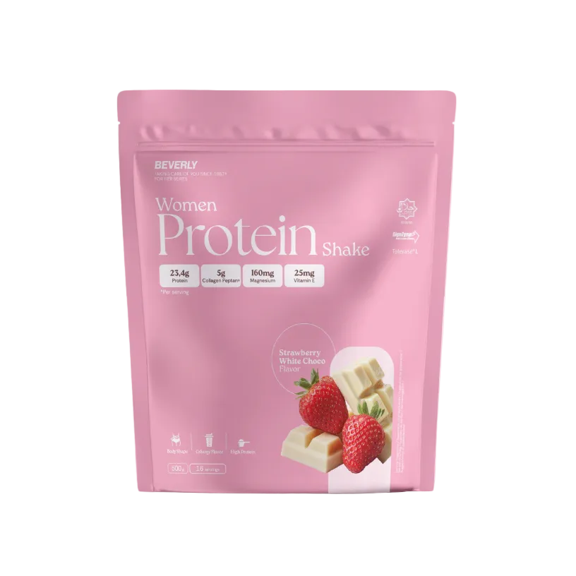 Women Protein Shake 500 g Strawberry White Chocolate Beverly Nutrition Beverly Nutrition