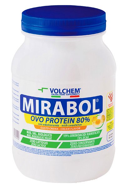 VOLCHEM MIRABOL OVO PROTEÍNA 80% - 750G - Sabor CREMA